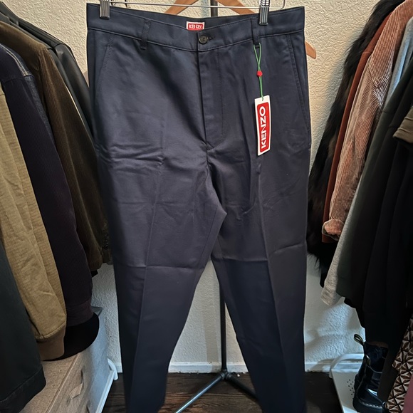 Kenzo Paris Midnight Blue Straight Fit Chino - Picture 1 of 15